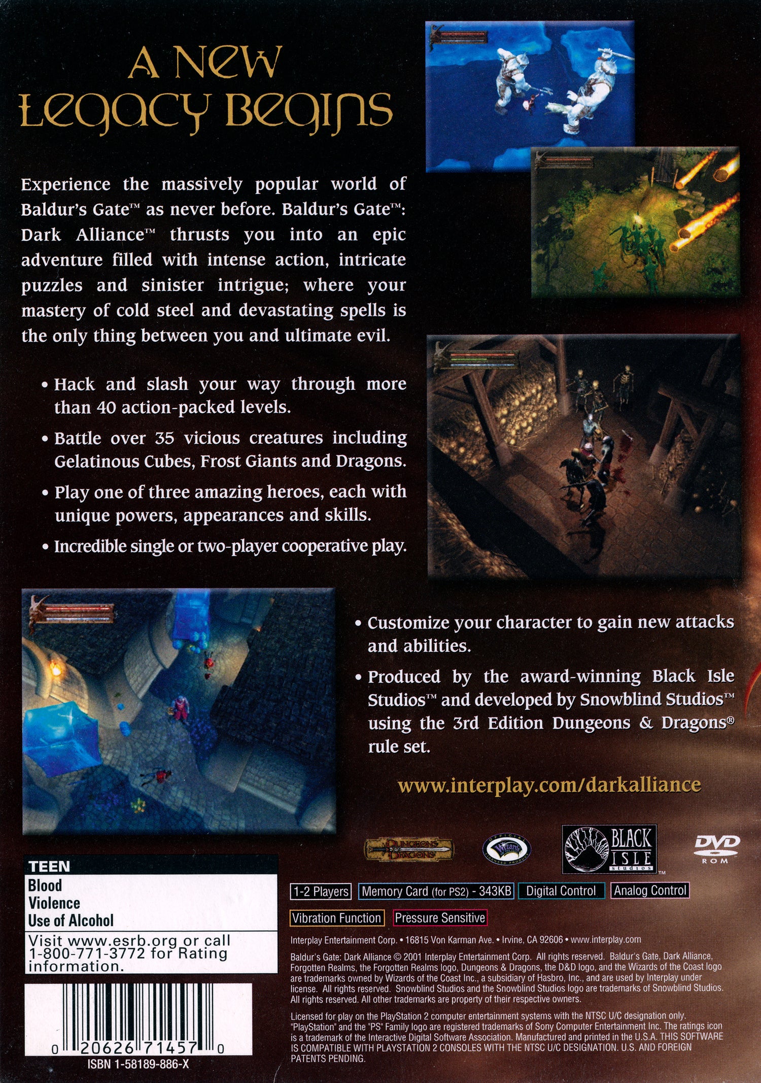 Baldur's Gate Alianza Oscura - Playstation 2