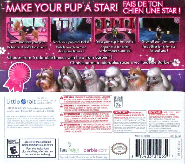 Barbie: Groom and Glam Pups - Nintendo 3DS