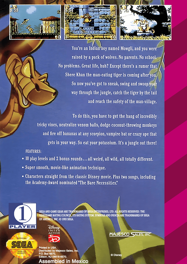 Jungle Book - Sega Game Gear