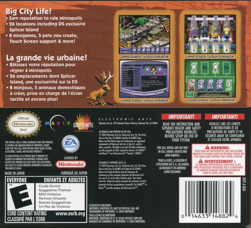 The Urbz Sims in the City - Nintendo DS
