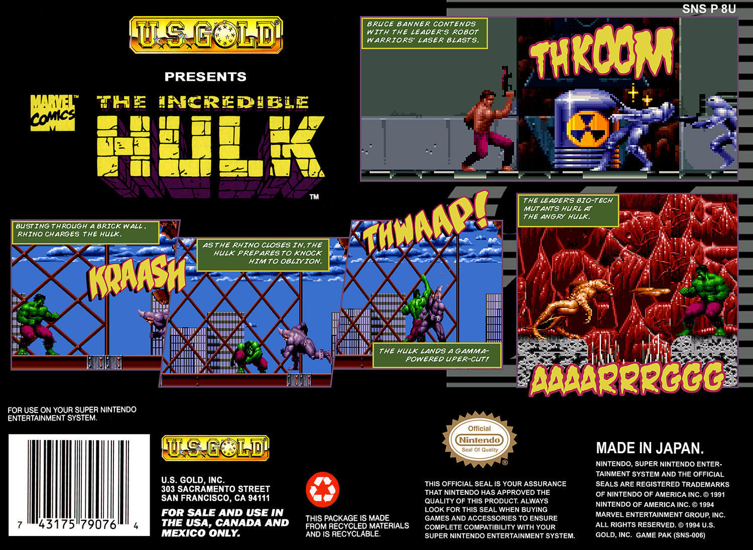 The Incredible Hulk - Super Nintendo
