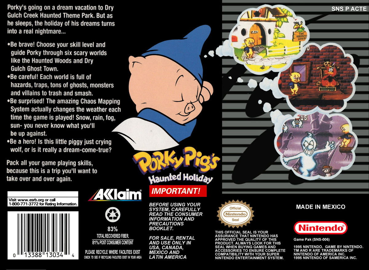 Porky Pig's Haunted Holiday - Super Nintendo - Retro Island Gaming
