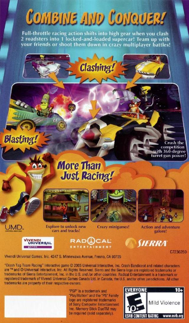 Carreras en equipo Crash - PSP