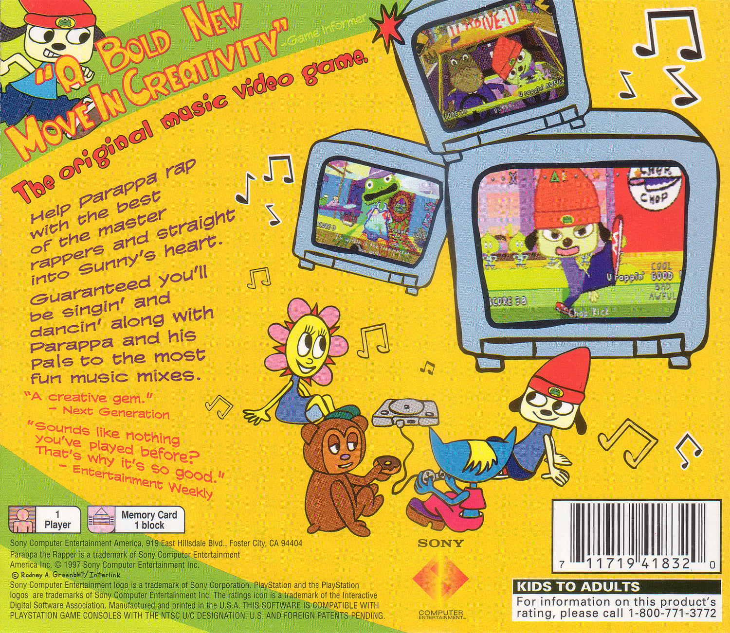 PaRappa the Rapper - Playstation