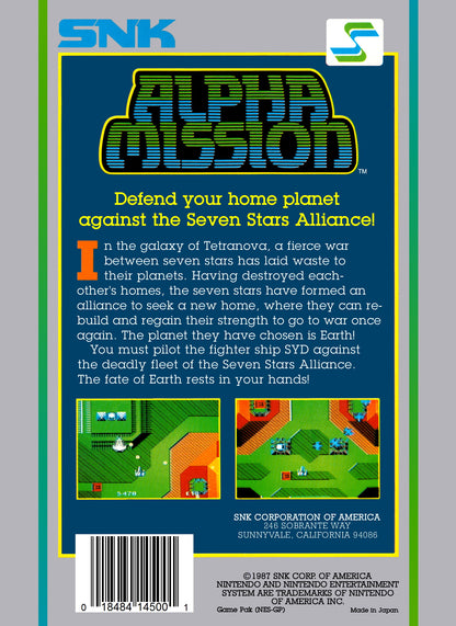 Alpha Mission [5 Screw] - NES - Retro Island Gaming