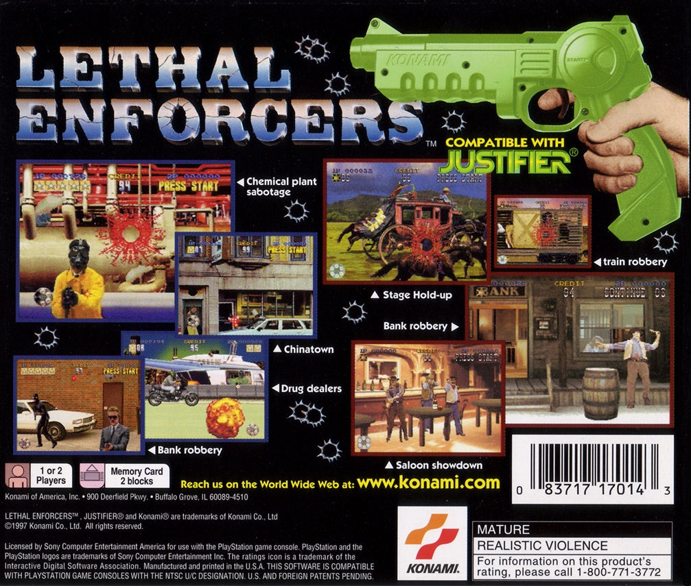 Lethal Enforcers 1 and 2 - Playstation