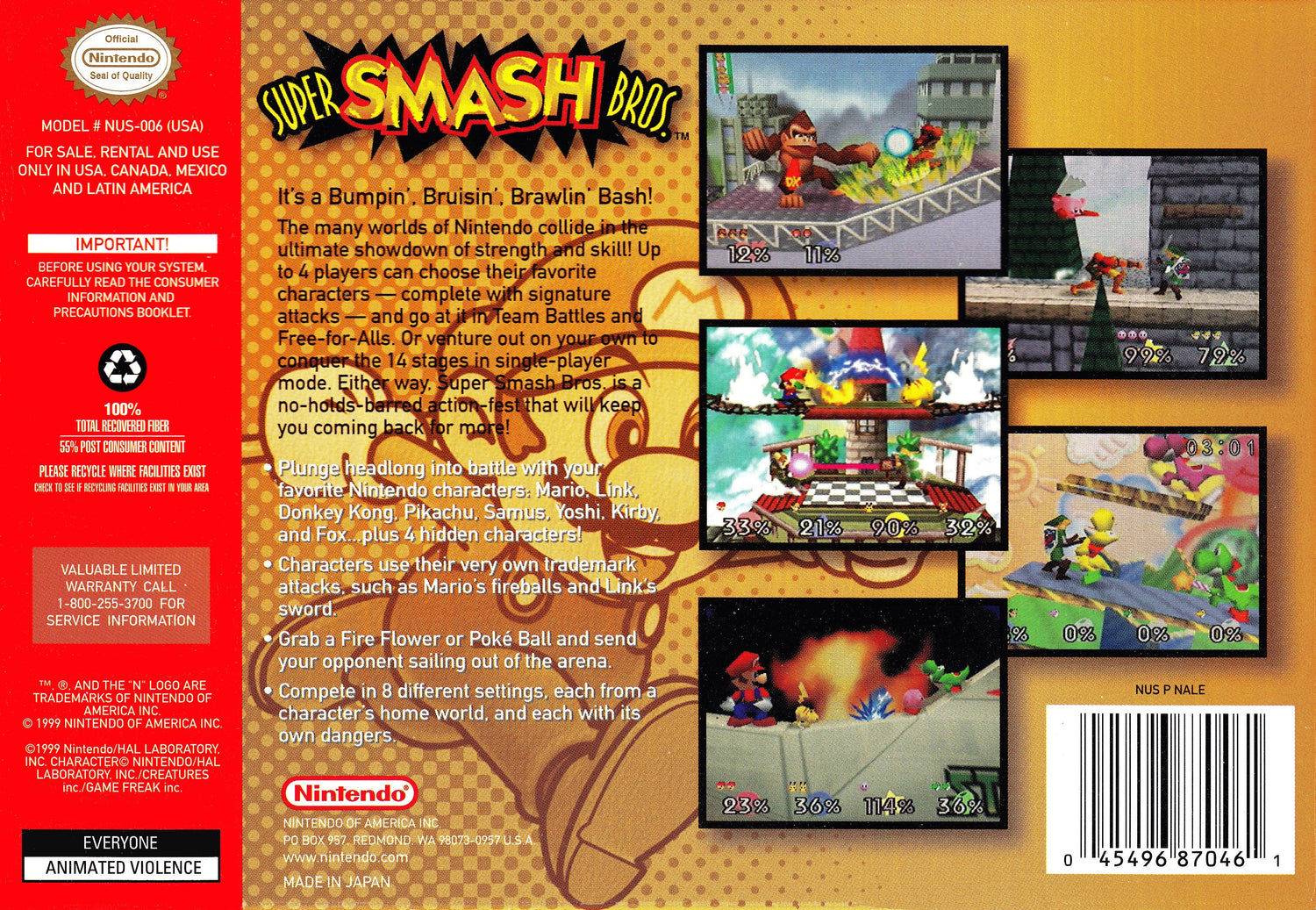 Super Smash Bros. [Player's Choice] - Nintendo 64