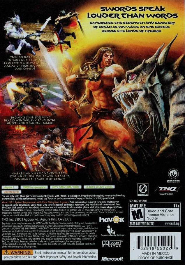 Conan - Xbox 360 - Retro Island Gaming