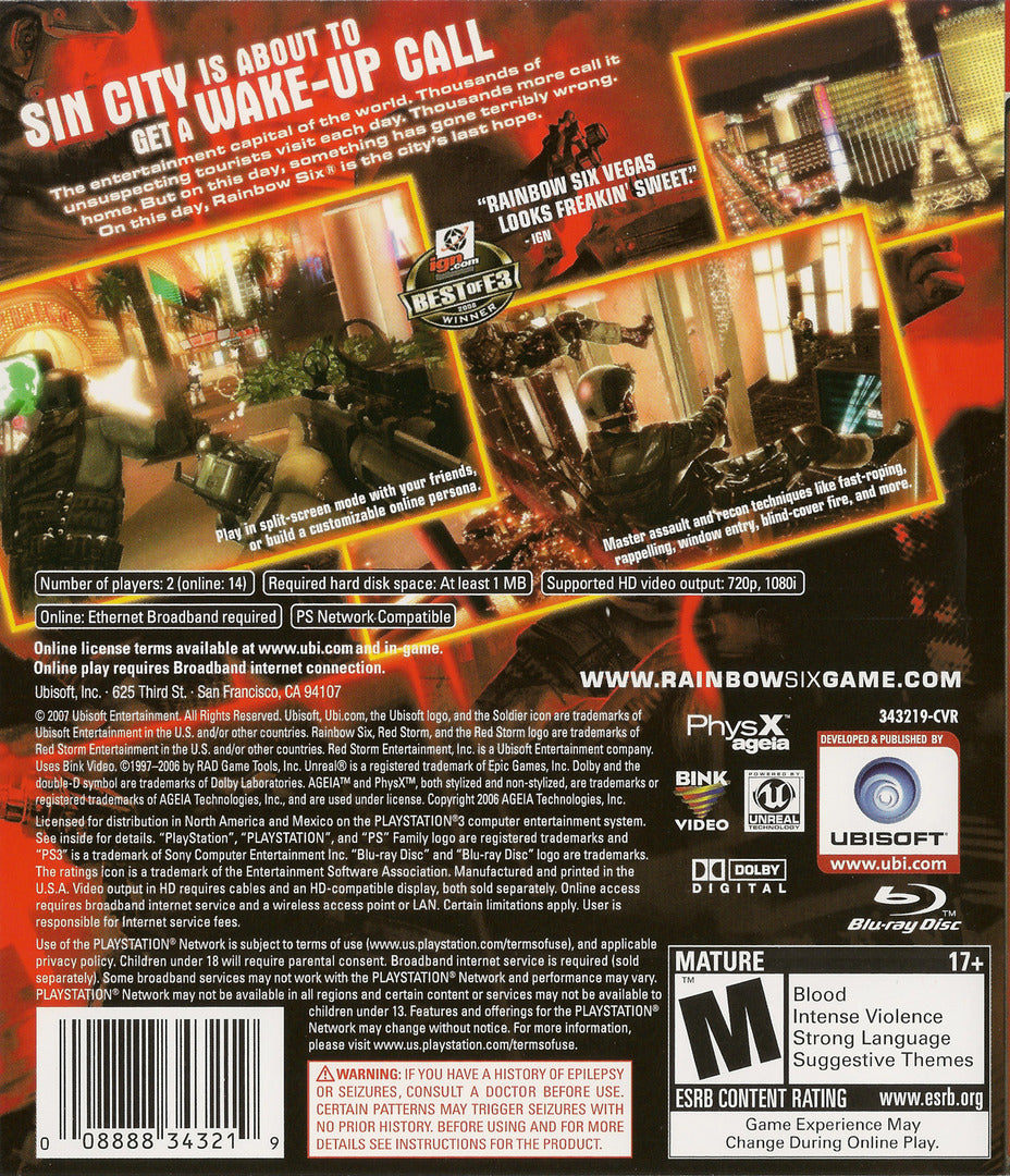 Rainbow Six Vegas 2 - Playstation 3