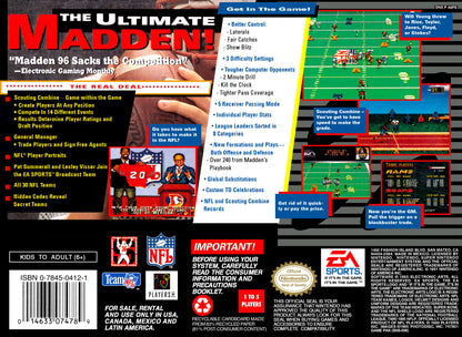 Madden 96 - Super Nintendo - Retro Island Gaming