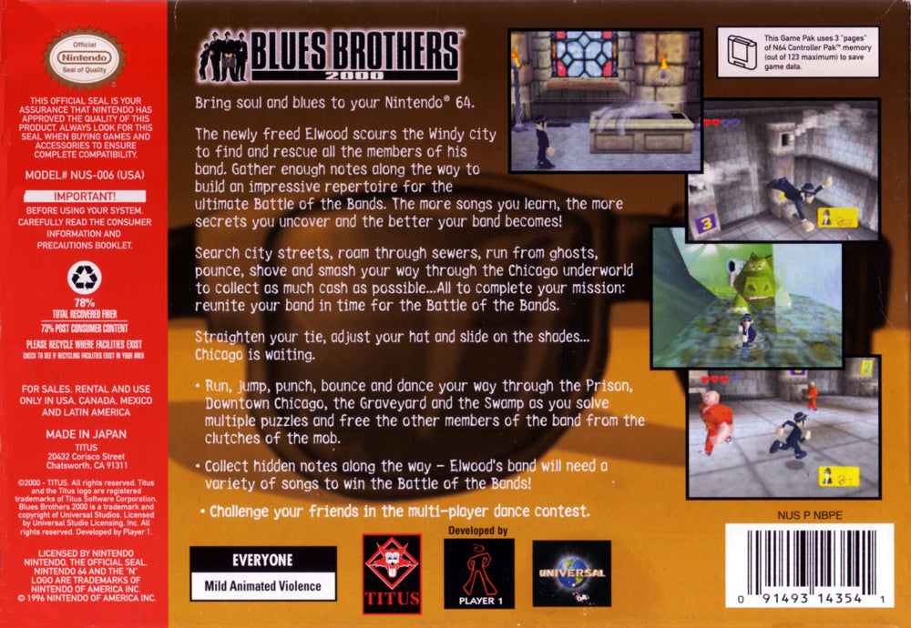 Blues Brothers 2000 - Nintendo 64