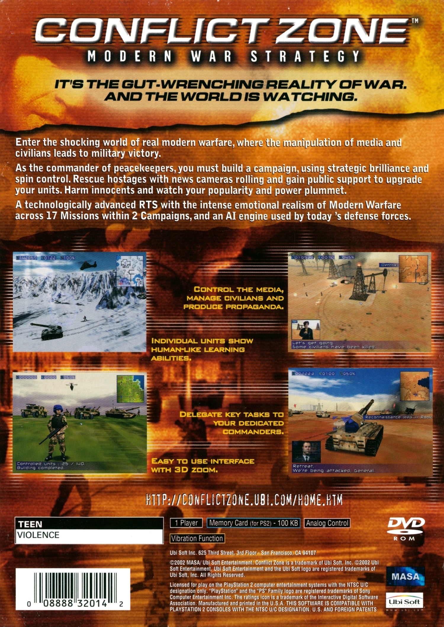 Conflict Zone Modern War Strategy - Playstation 2