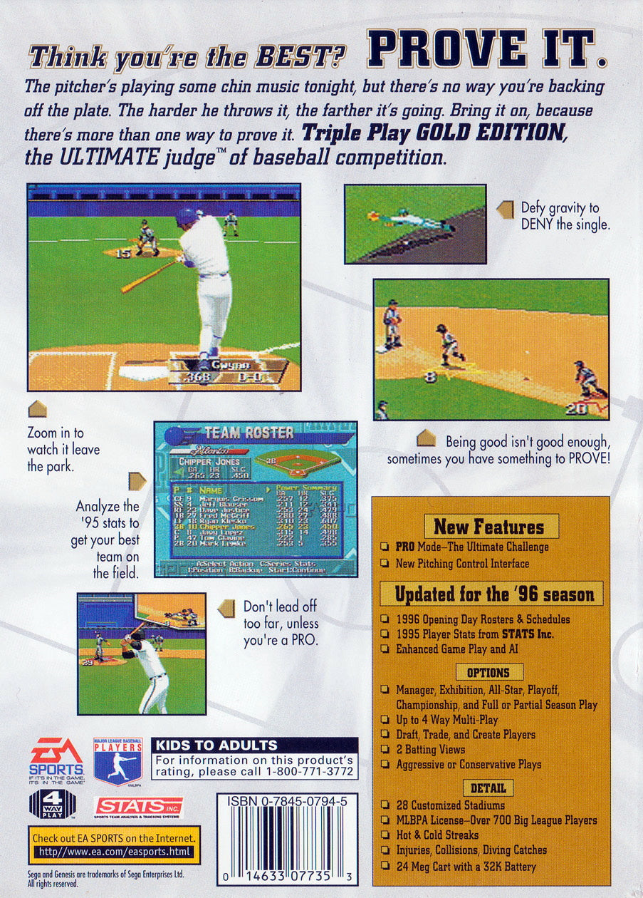 Triple Play Gold - Sega Genesis