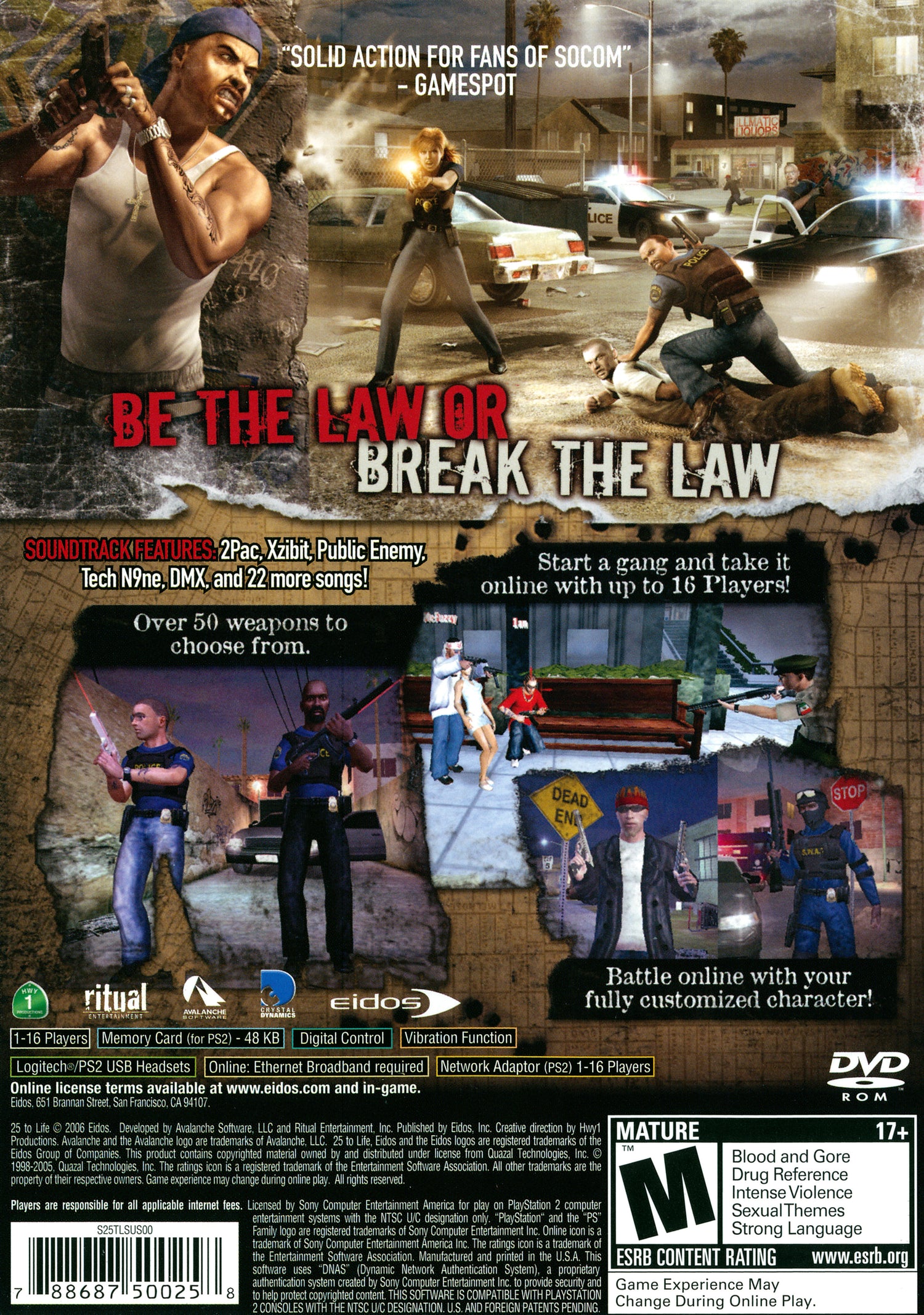 25 to Life - Playstation 2