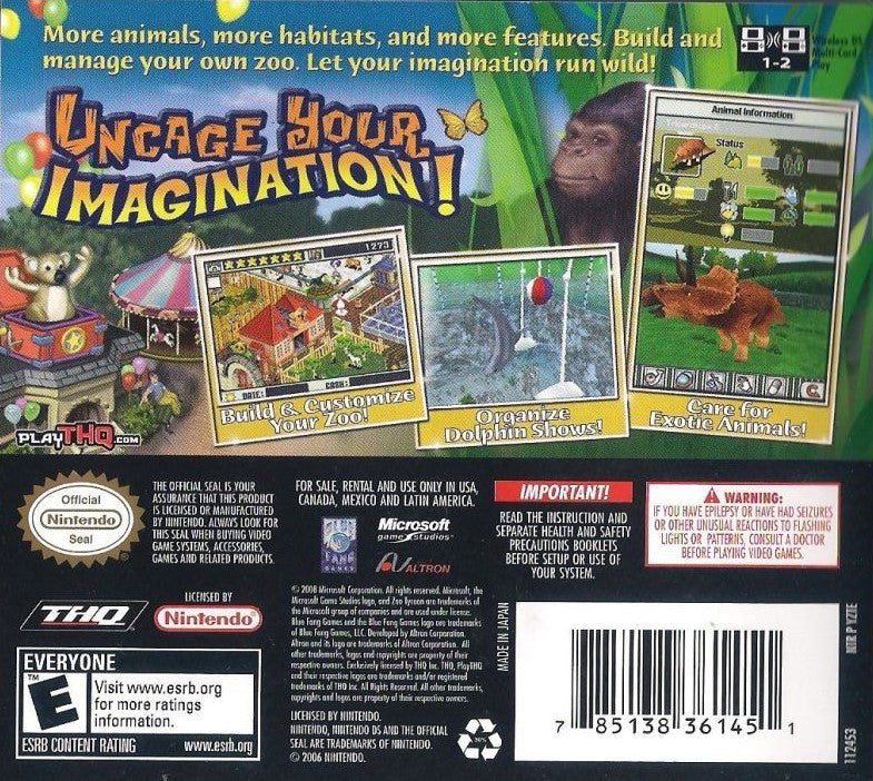 Zoo Tycoon 2 - Nintendo DS
