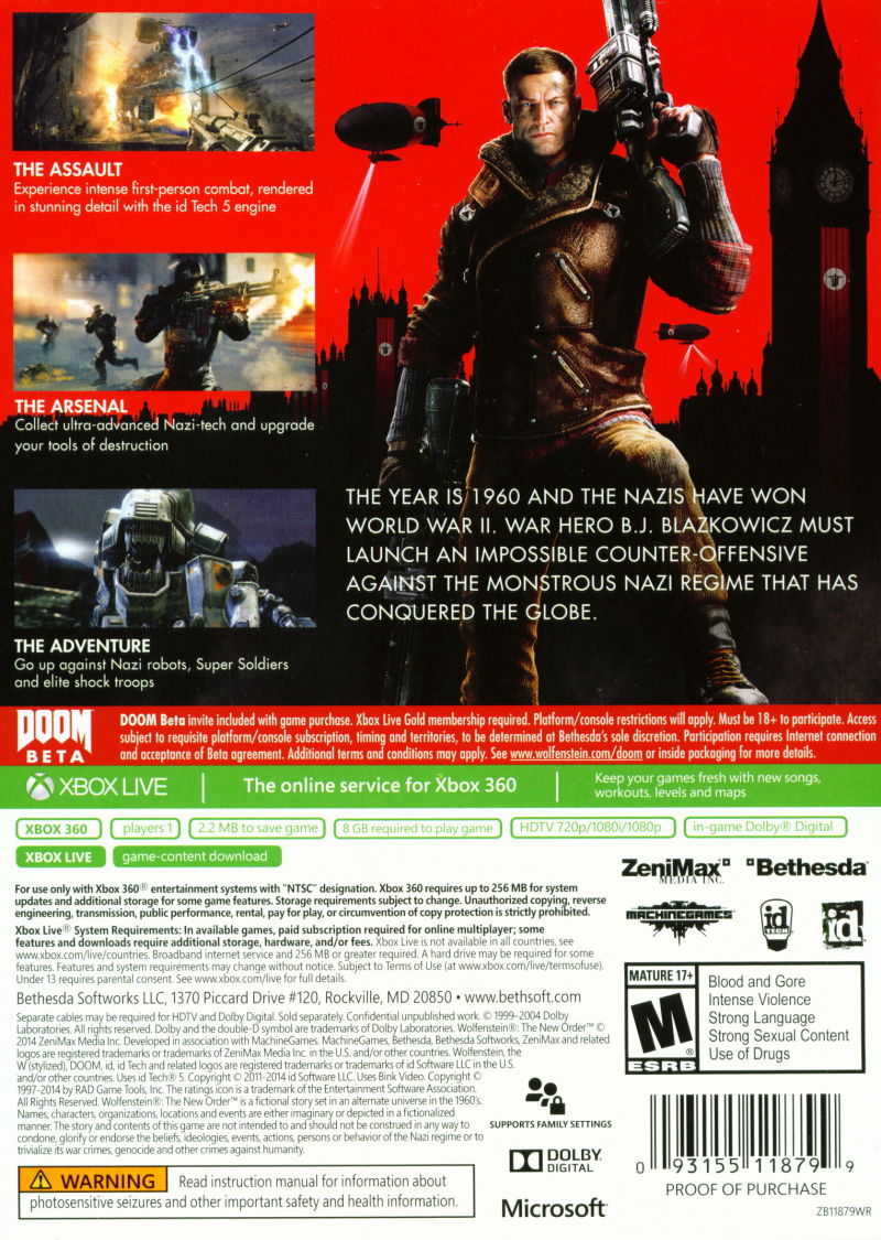 Wolfenstein: The New Order - Xbox 360