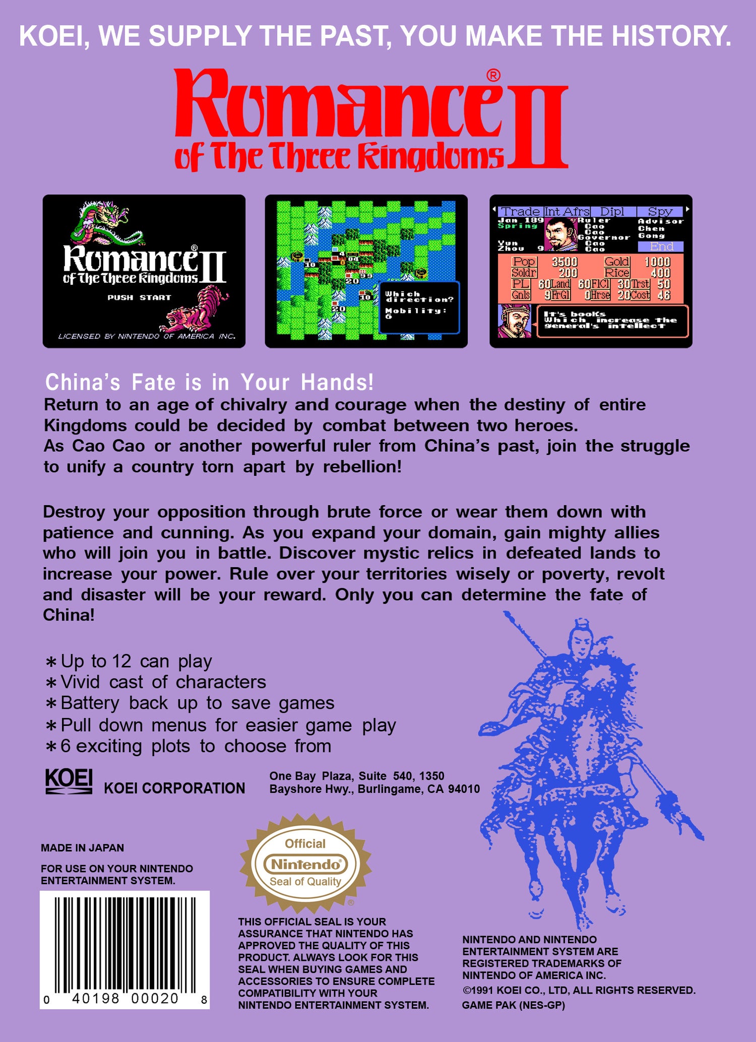 Romance of the Three Kingdoms II - NES