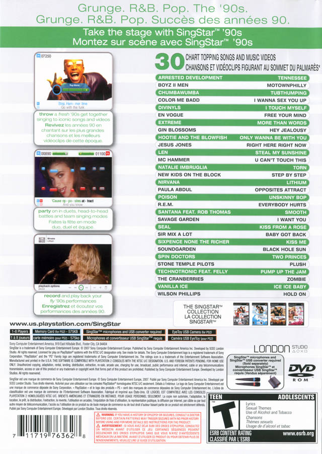 Singstar 90's - Playstation 2