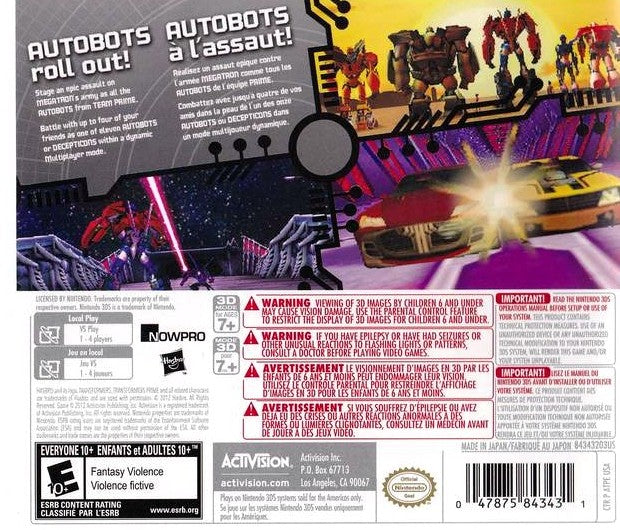 Transformers: Prime - Nintendo 3DS