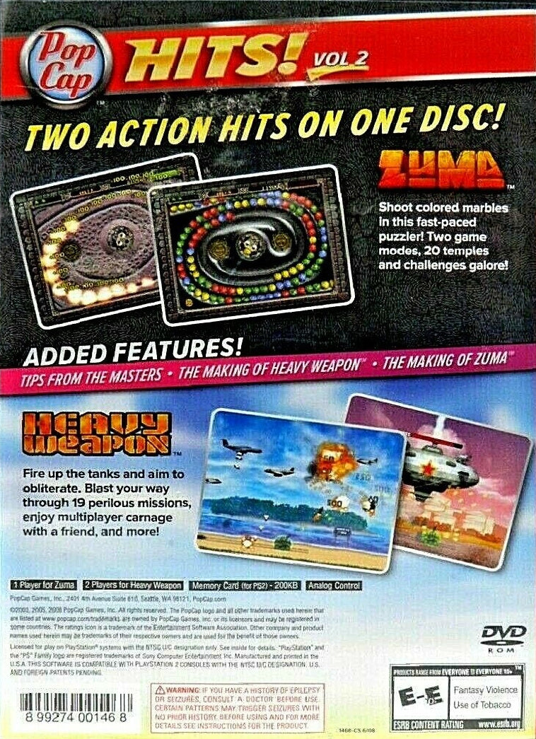 PopCap Hits Vol. 2 - Playstation 2