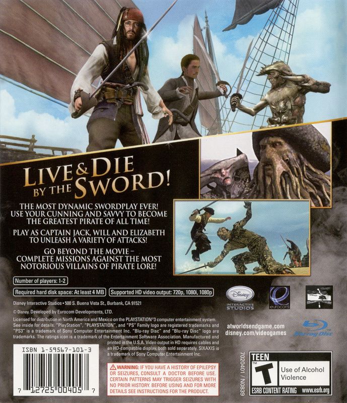 Pirates of the Caribbean At World's End - Playstation 3