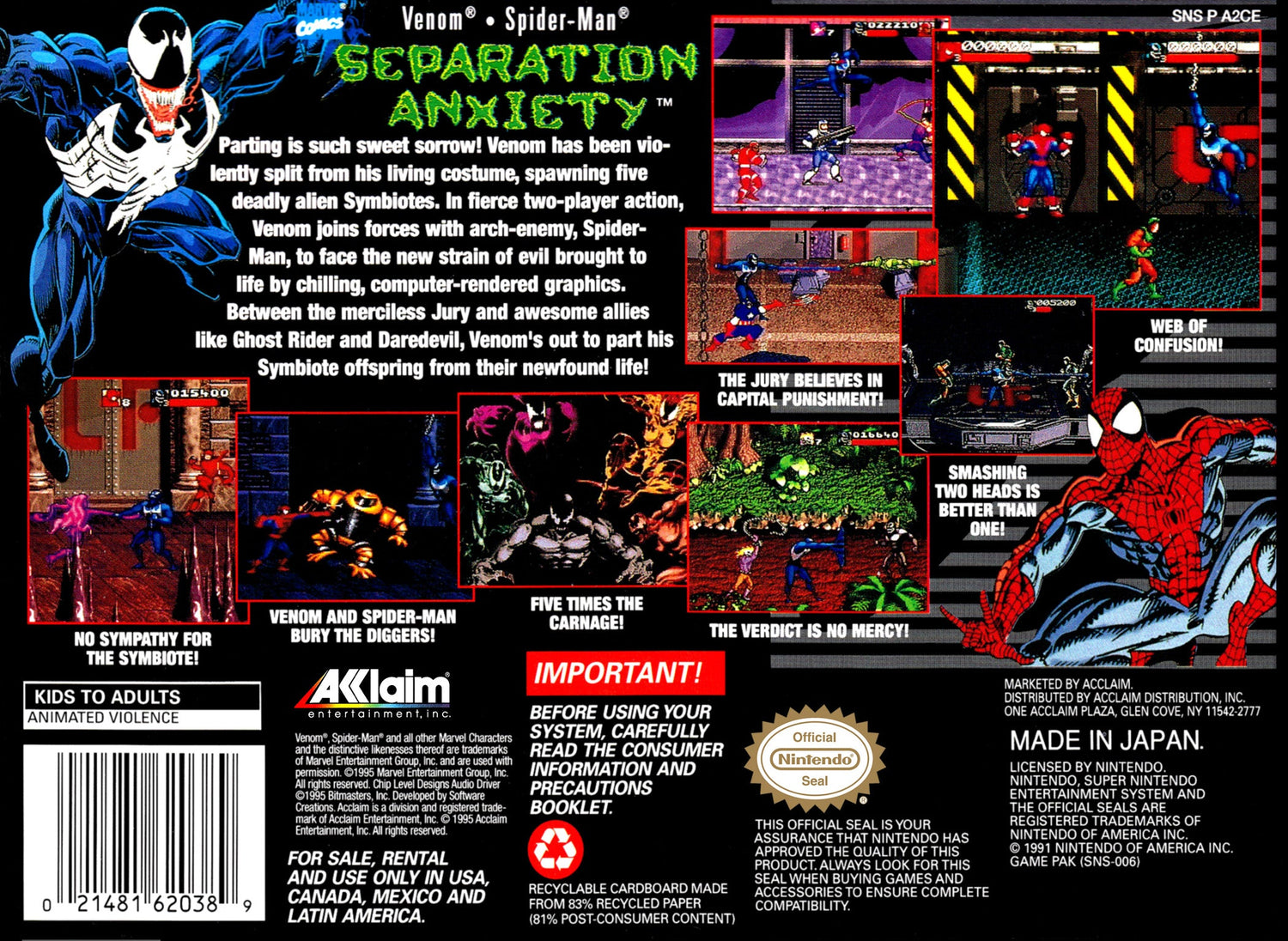 Separation Anxiety - Super Nintendo - Retro Island Gaming