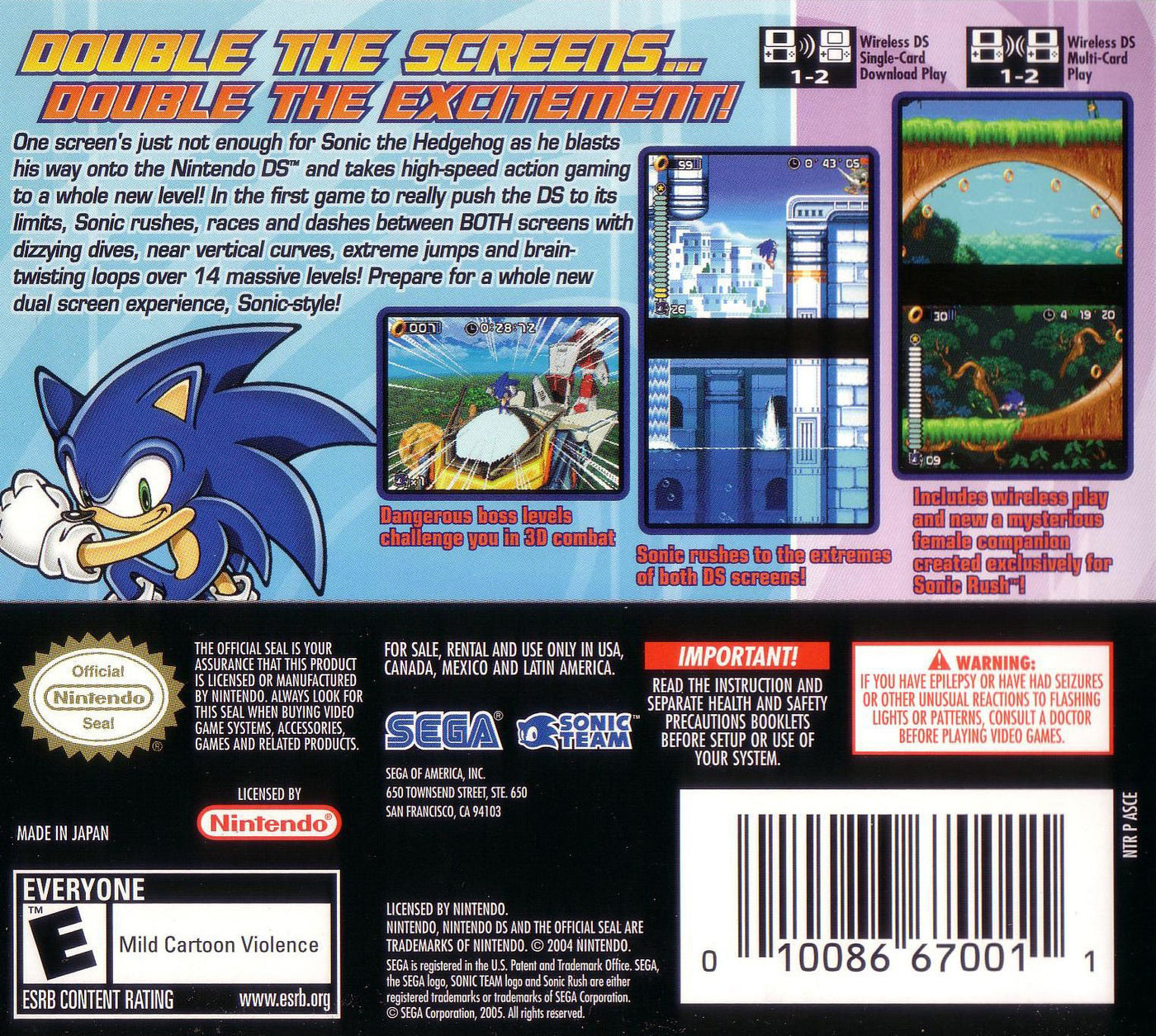 Sonic Rush - Nintendo DS