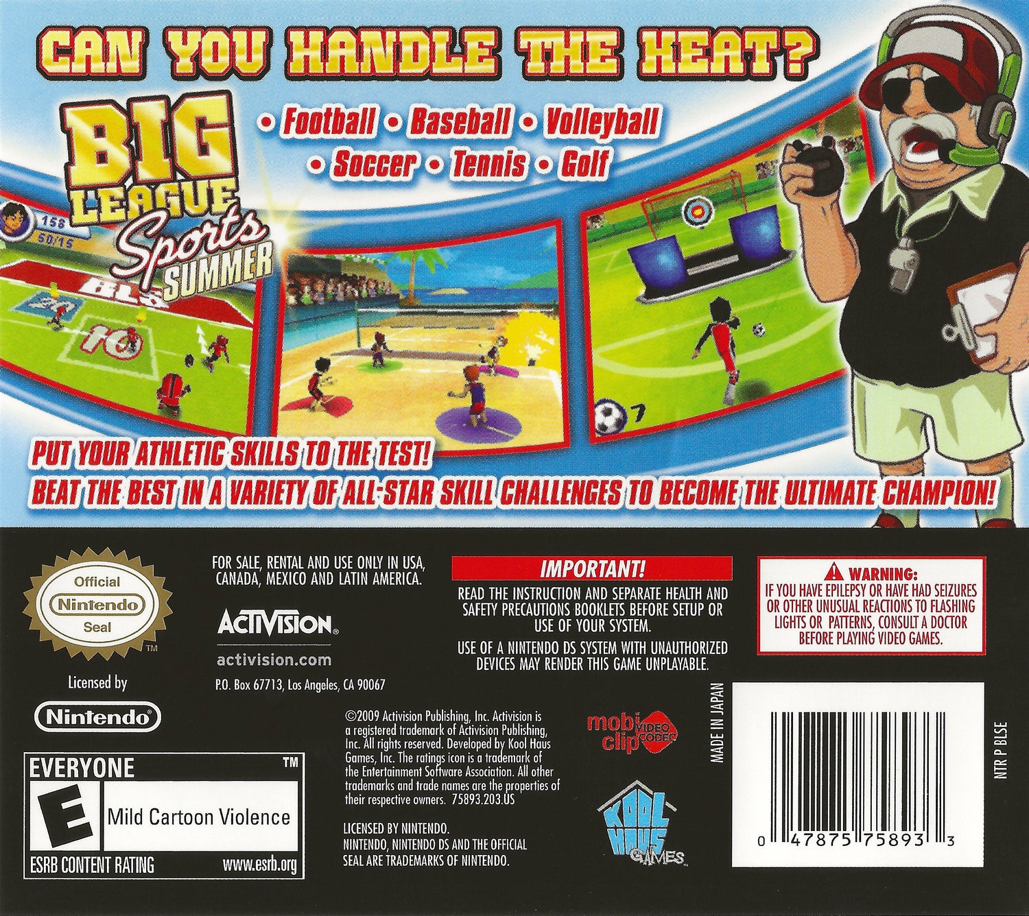 Big League Sports: Summer - Nintendo DS