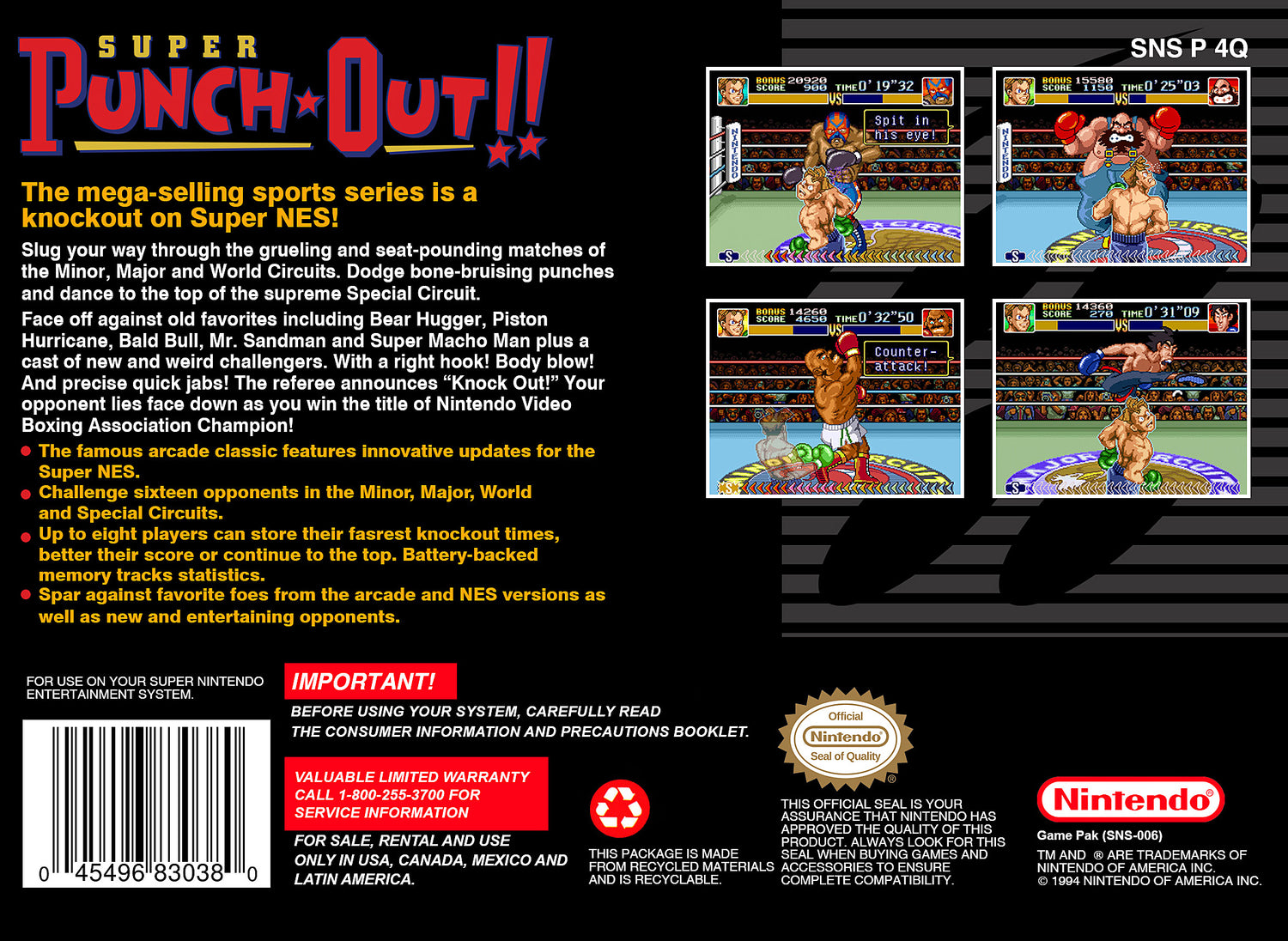 Super Punch Out - Super Nintendo