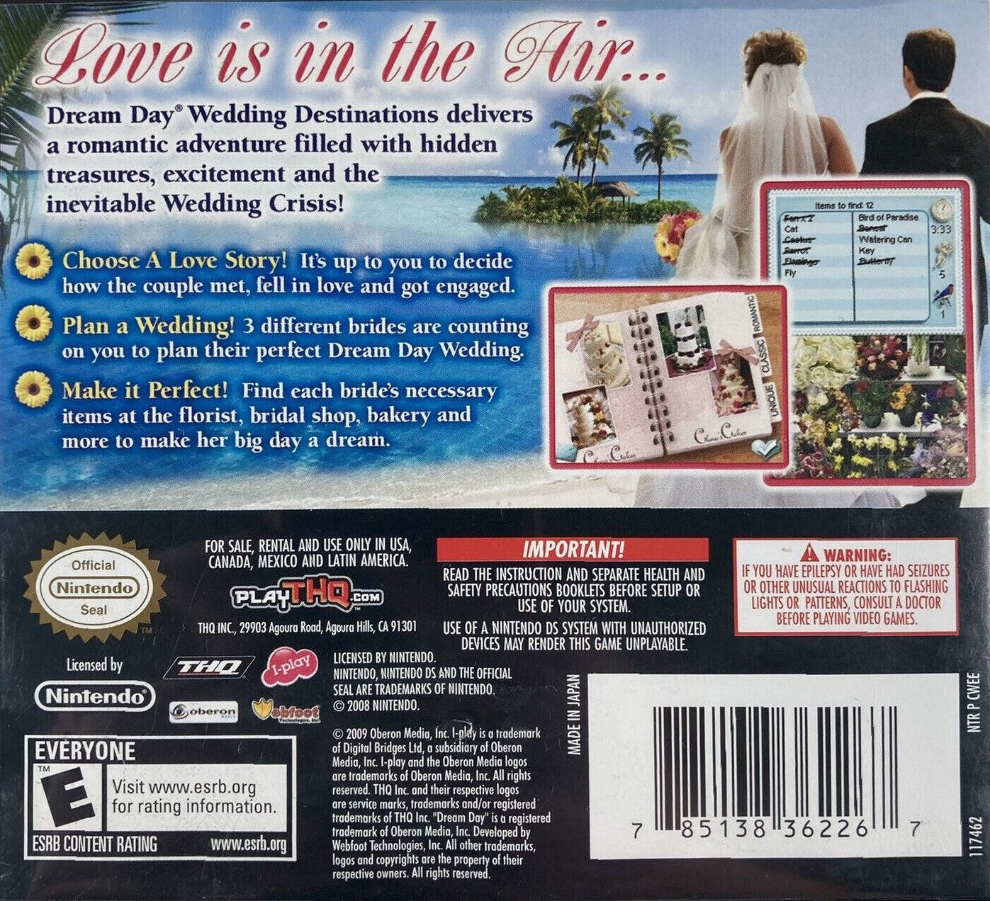 Dream Day: Wedding Destination - Nintendo DS