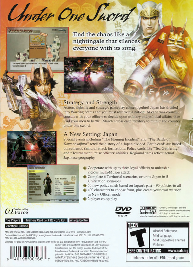 Samurai Warriors 2 Empires - Playstation 2