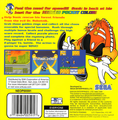 Sonic The Hedgehog: Pocket Adventure - Neo Geo Pocket Color