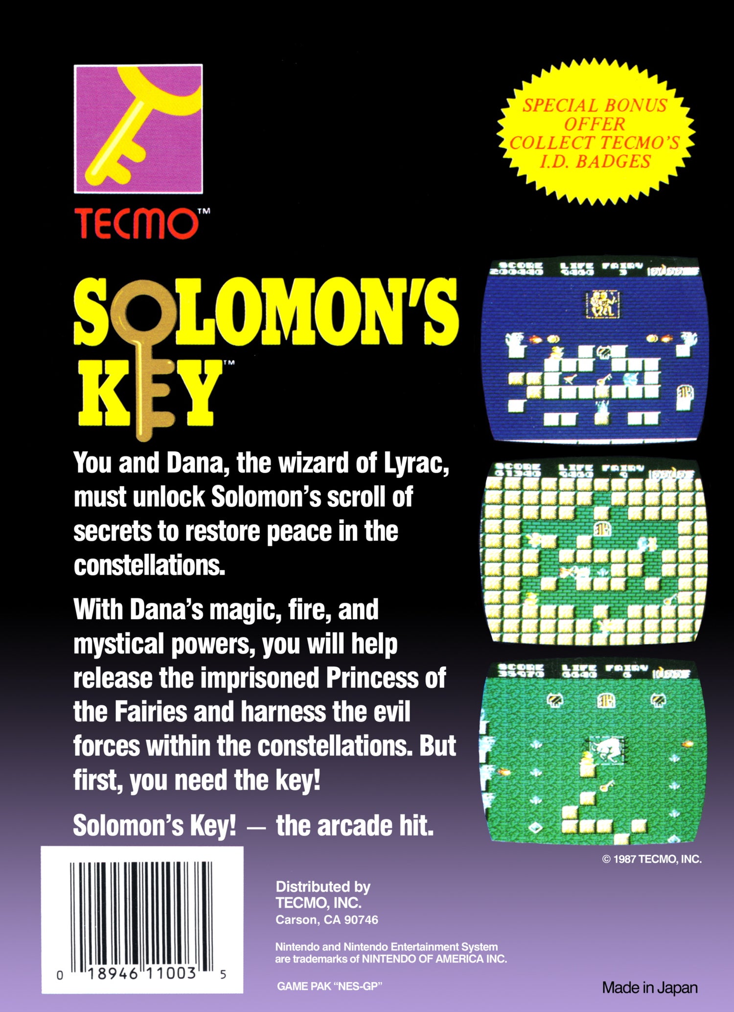 Solomon's Key [5 Screw] - NES