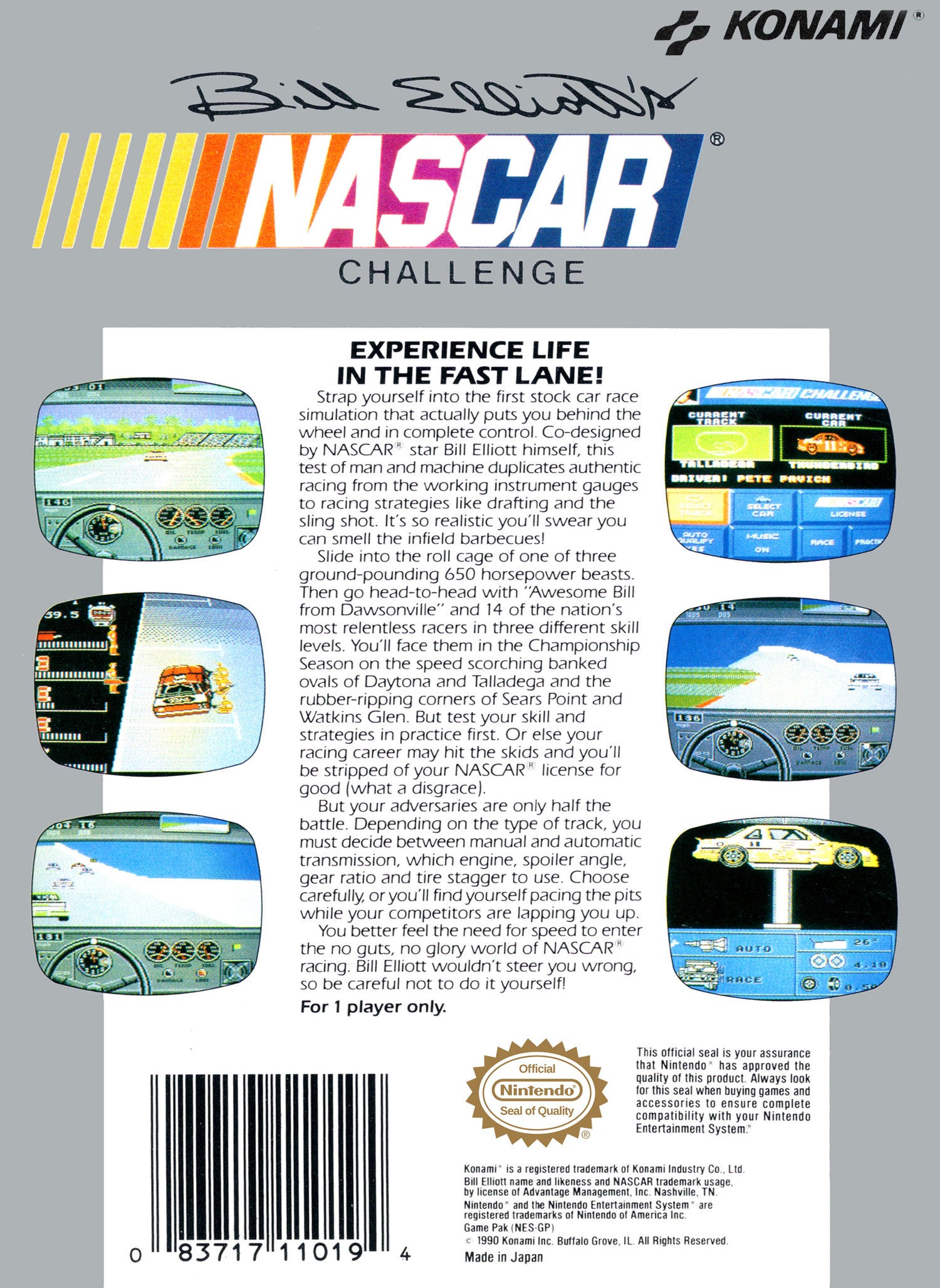 Bill Elliott's NASCAR Challenge - NES
