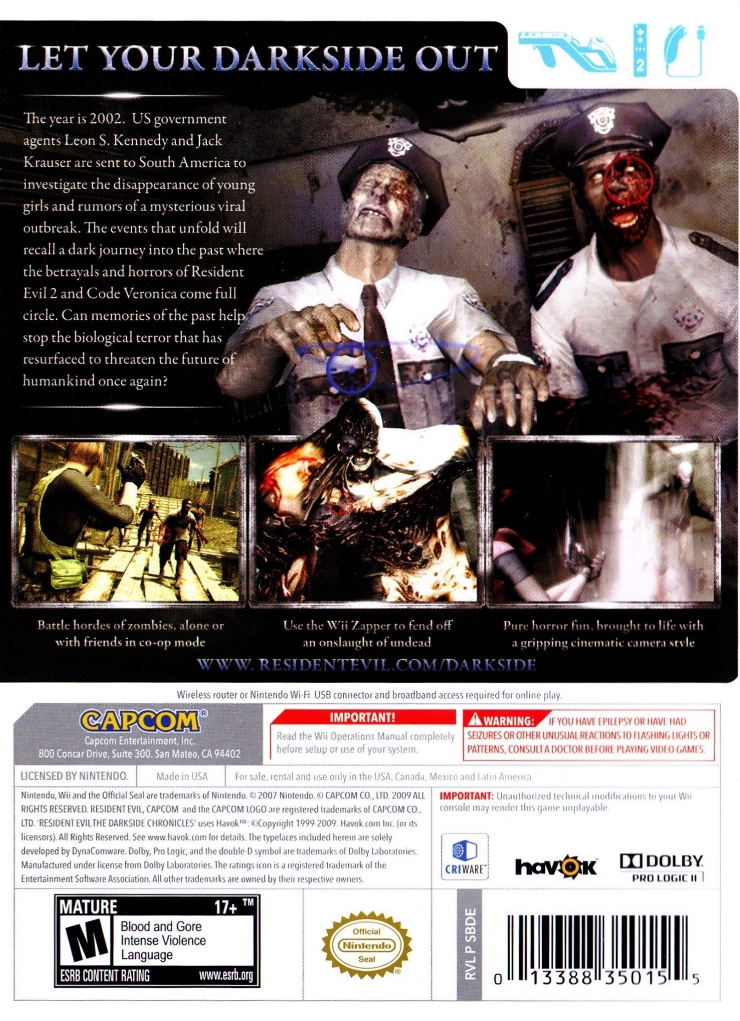 Resident Evil: The Darkside Chronicles - Wii