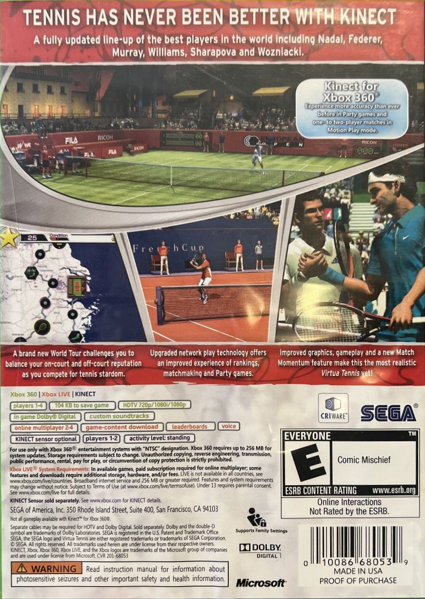 Virtua Tennis 4 - Xbox 360