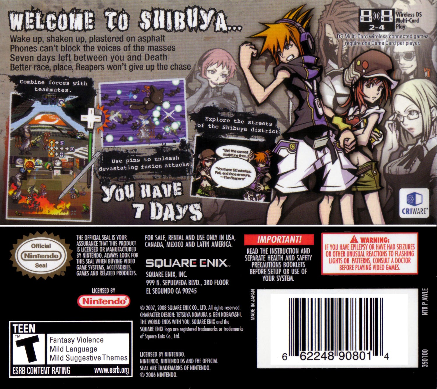 World Ends With You - Nintendo DS