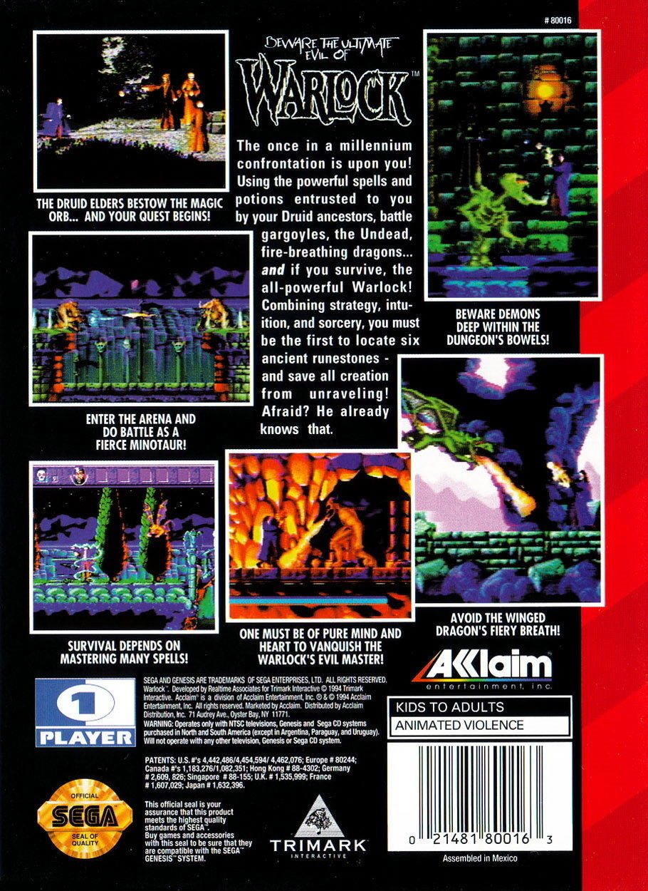 Warlock - Sega Genesis