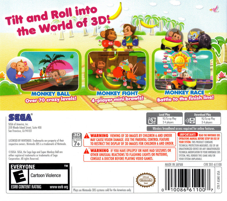 Super Monkey Ball 3D - Nintendo 3DS