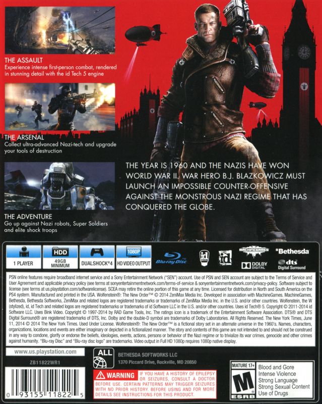 Wolfenstein: The New Order - Playstation 4