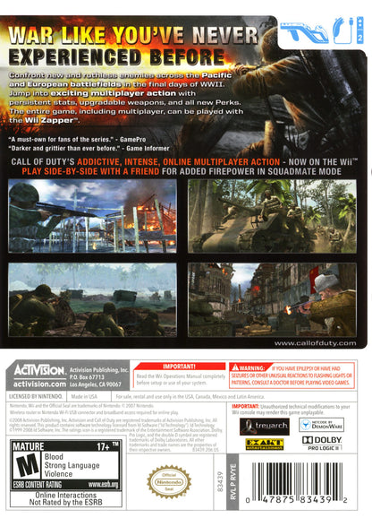 Call of Duty World at War - Wii - Retro Island Gaming