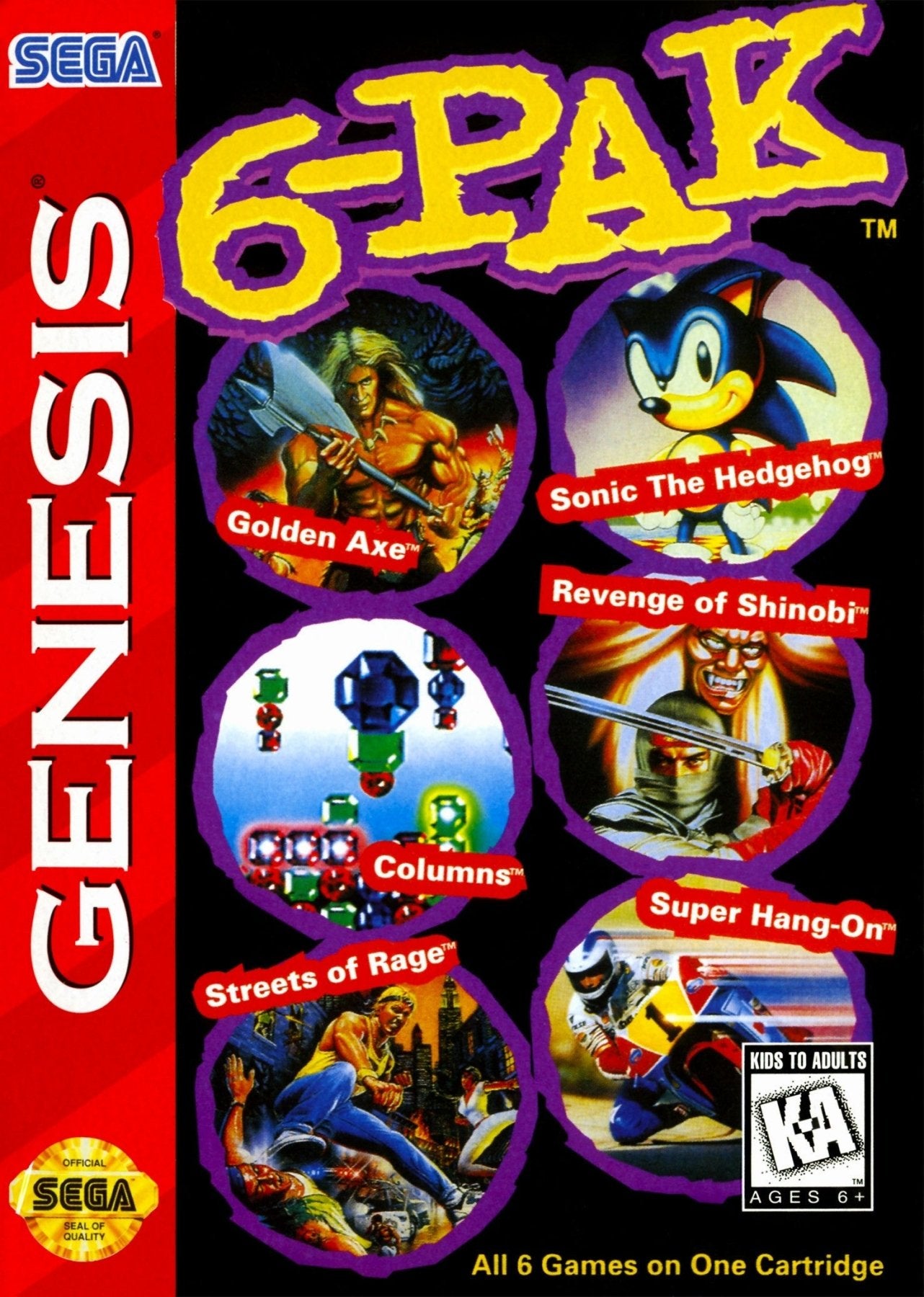6 - Pak [Cardboard Box] - Sega Genesis - Retro Island Gaming