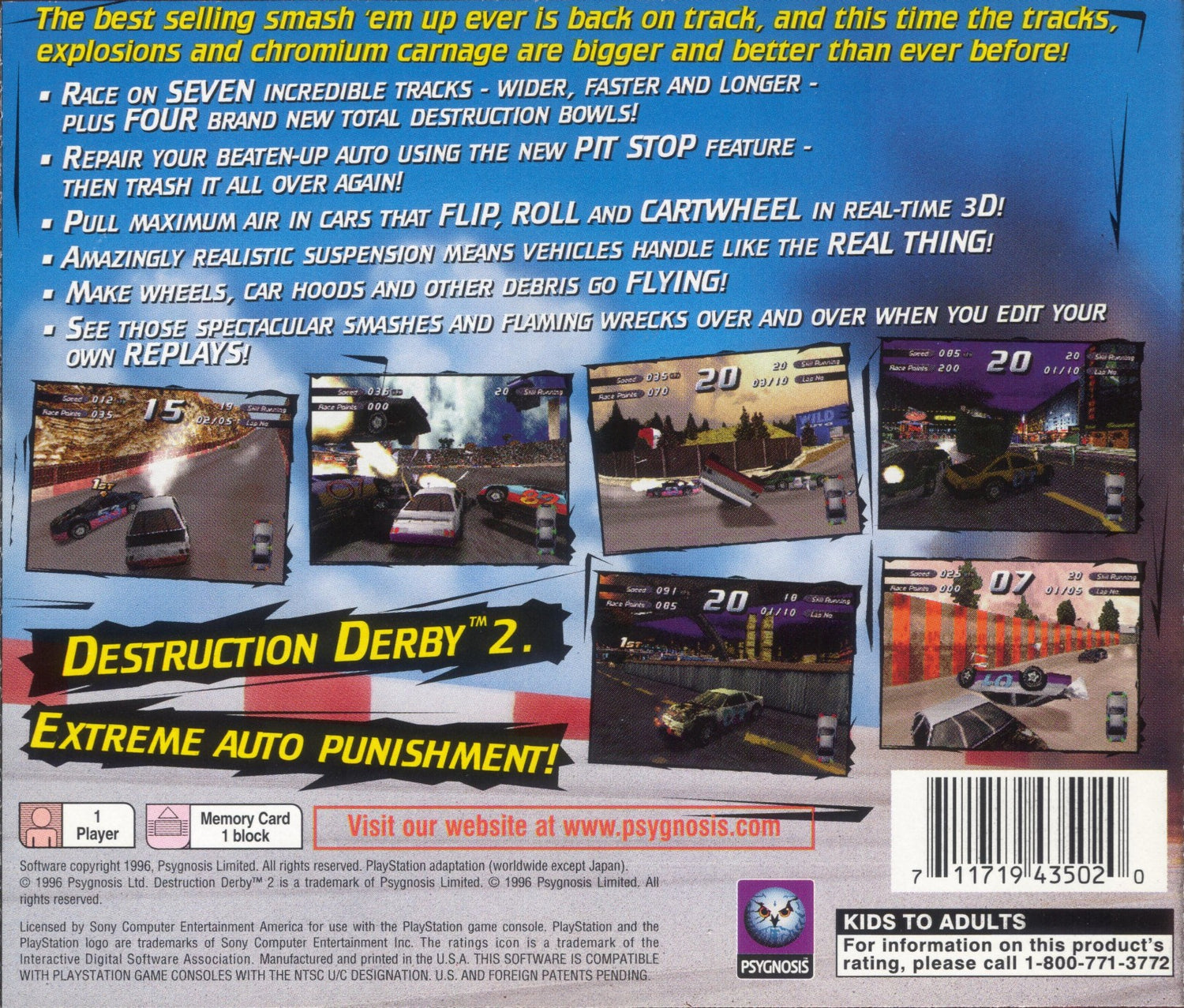 Destruction Derby 2 - Playstation