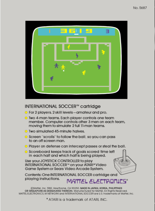 International Soccer - Atari 2600 - Retro Island Gaming