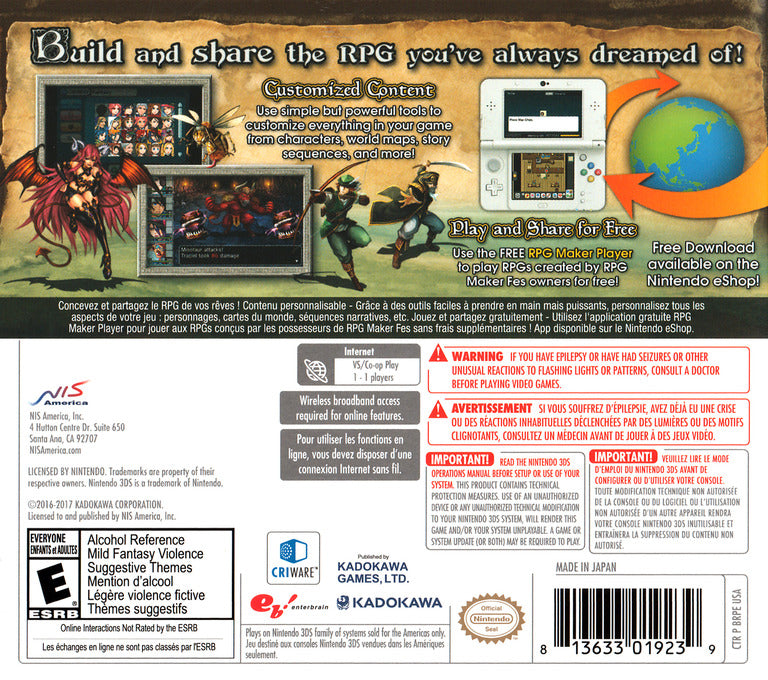RPG Maker Fes - Nintendo 3DS