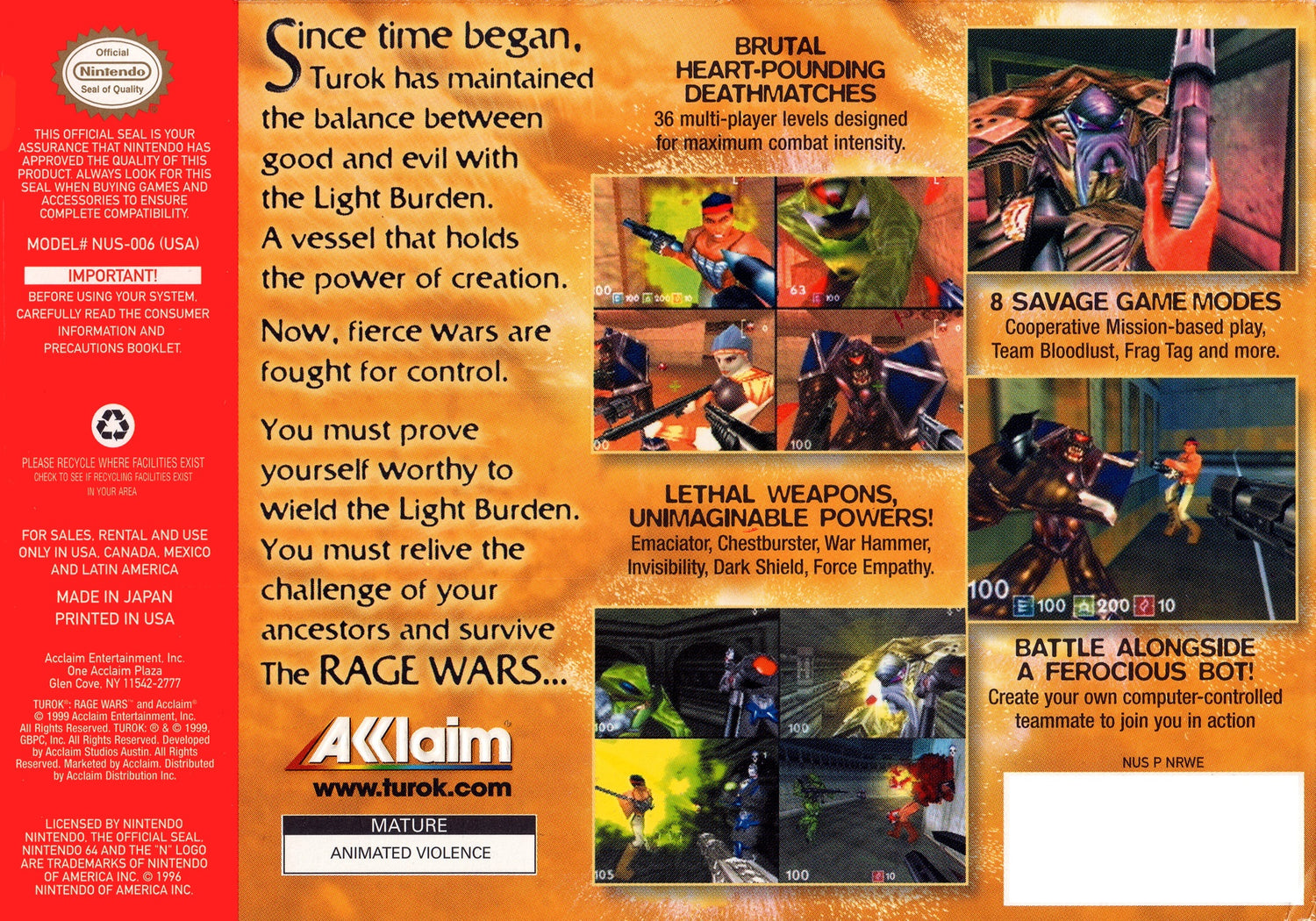 Turok Rage Wars - Nintendo 64