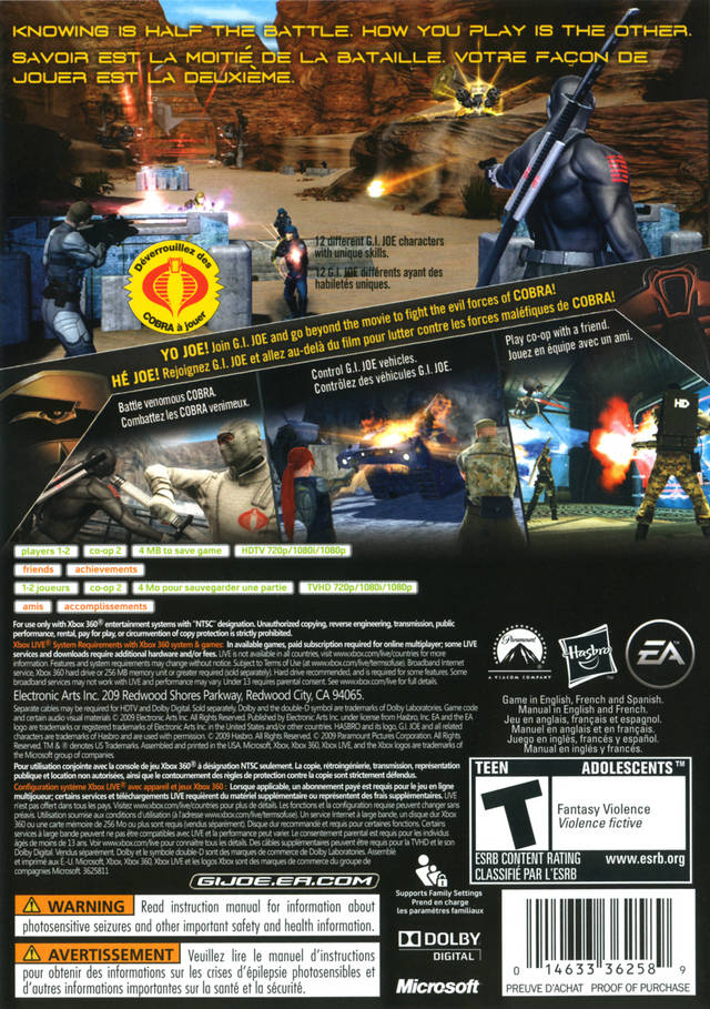 G.I. Joe: The Rise of Cobra - Xbox 360
