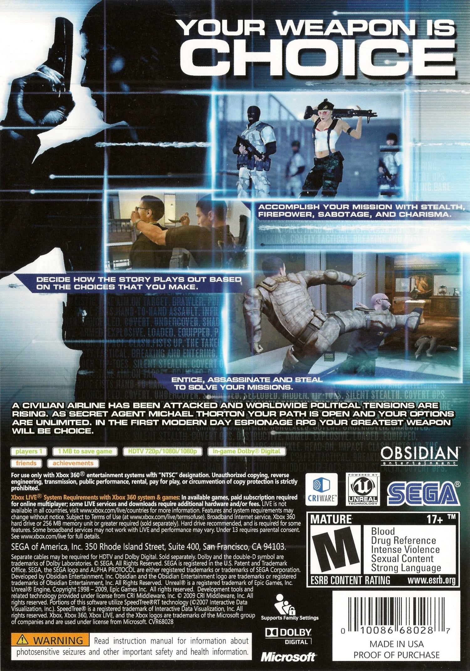 Alpha Protocol - Xbox 360