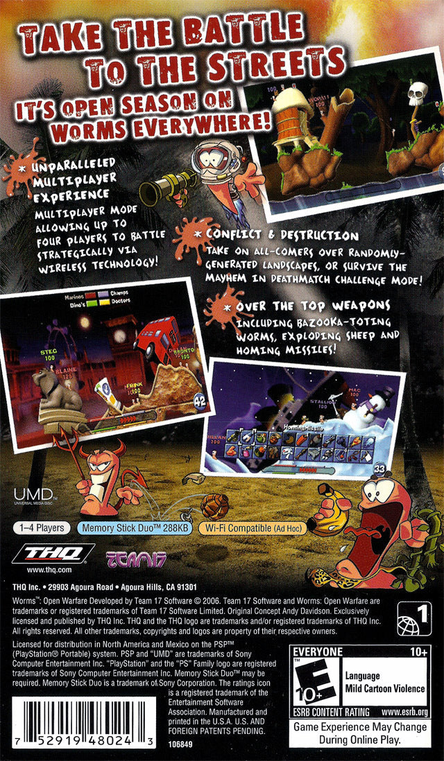 Worms Open Warfare - PSP - Retro Island Gaming