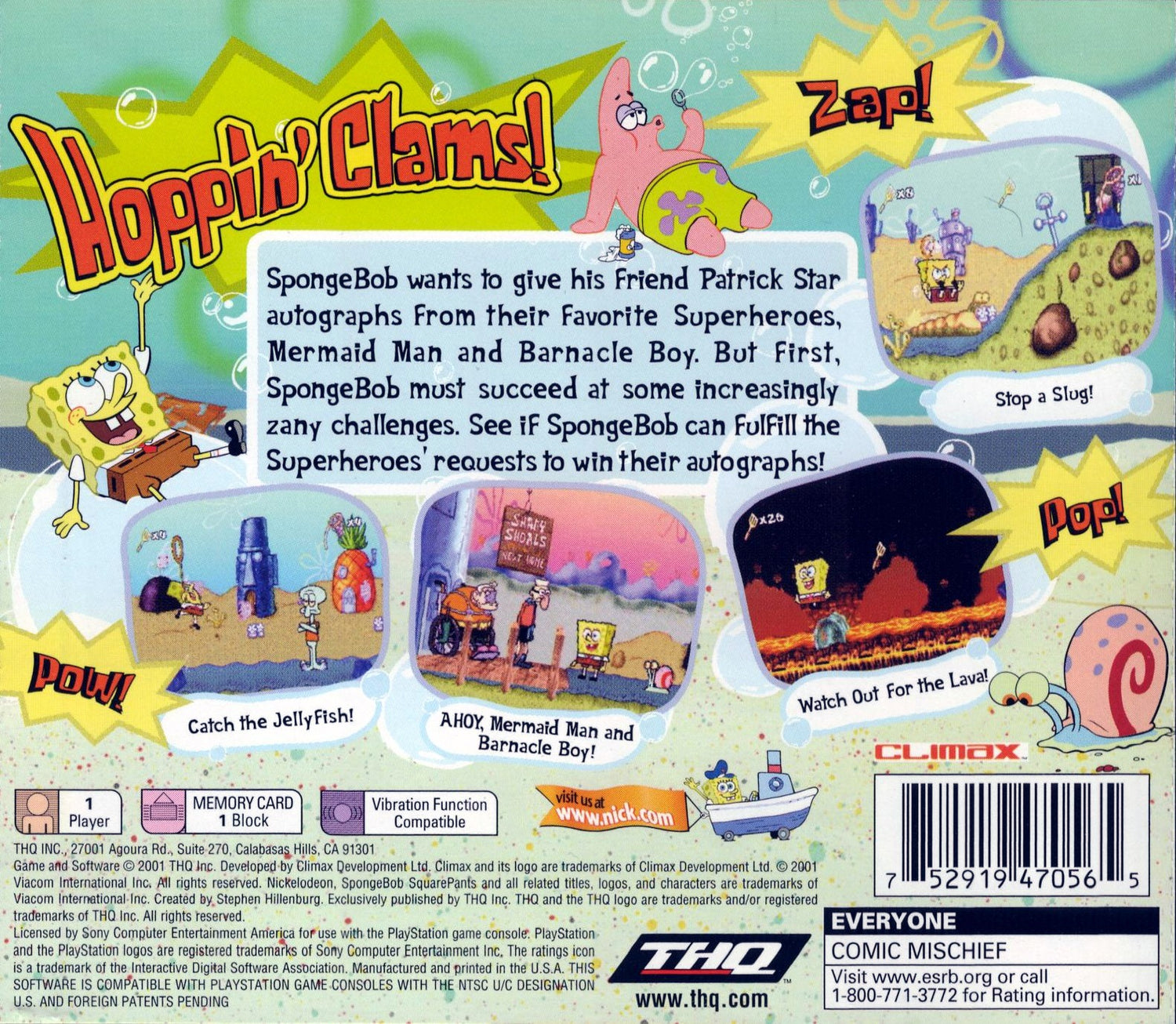SpongeBob SquarePants Super Sponge - Playstation